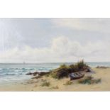 Sydney Watts (early 20th century), a pair of oil paintings on canvas, coastal scenes, signed, 15.5 x