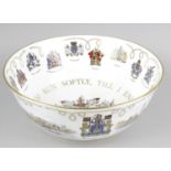 A Wedgwood limited edition 'The London Thames Bowl', the white ground decorated with coats of