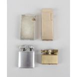 A Dunhill cigarette lighter, of rectangular form, the body with engine turned diamond pattern