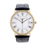 LONGINES - a gentleman's Presence wrist watch. Gold plated case with stainless steel case back.