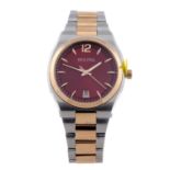 BULOVA - a bracelet watch. Stainless steel case with gold plated bezel. Reference 98M119, serial