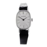 JAEGER-LECOULTRE- a lady's wrist watch. Stainless steel case. Numbered 6155 42, 1521427. Signed