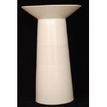 A large contemporary Wedgwood vase designed by Paul Costelloe of cylindrical form with a wide