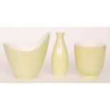 A Poole Pottery Freeform shape 710 vase in lime green, printed marks, height 20cm,