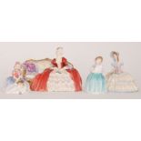 Four Royal Doulton figurines comprising Bunny HN2214, Monica HN1467,