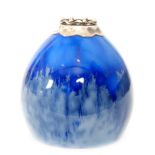 Soren Berg - Royal Copenhagen - A 1920s crystalline glaze vase of squat ovoid form decorated with a