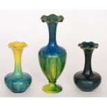 Linthorpe Pottery - Two early 20th Century shape 1748 vases each of globe and shaft form with