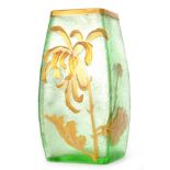 Legras & Cie - Mont Joye - An early 20th Century cameo glass vase of swollen sleeve form,