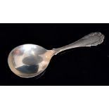 Georg Jensen - A Danish Sterling silver jam or caddy spoon in the Blossom pattern, length 11cm,