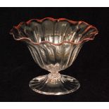 A contemporary studio glass bowl in the Venetian taste by Lino Tagliapietra with a clear crystal