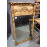 A 19th Century Regency style gilt rectangular wall mirror,