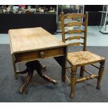 A 19th Century mahogany drop leaf supper table,