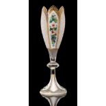 A 19th Century Bohemian glass Tulip vase in the manner of Moser or Neuwelt,