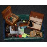 A collection of clockmakers tools and accessories to include clamps, vices,