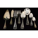 A 20th Century Canadian part canteen of cutlery, Birks Sterling silver Saxon pattern,