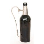 A late Victorian electroplated adjustable bottle grip and pouring device,