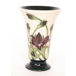 A Moorcroft Pottery vase of inverted bell form decorated in the Pulsatilla pattern,