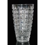 A 20th Century crystal glass vase of flared form, possibly Webb Corbett,