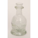 A later 20th Century studio glass bottle vase by Pauline Solven circa 1975,