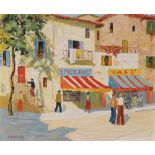 CHANDOS (FRENCH SCHOOL, 20TH CENTURY) - A sunlit street scene, oil on canvas, signed, framed,