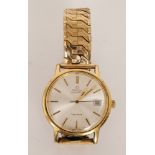 A 1970s gentleman's gold plated Omega Geneve automatic wrist watch,