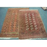 Two Middle Eastern flat woven rugs,