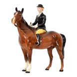 A Beswick Huntswoman, brown gloss horse, model 1730,