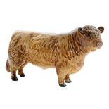 A Beswick Galloway Bull - Silver Dunn, model 1746C,