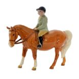 A Beswick Boy on Pony, palomino horse, model 1500,