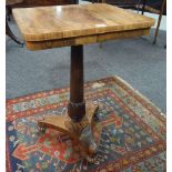 A William IV rosewood occasional table of rectangular form,