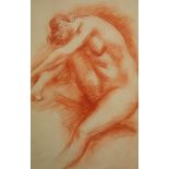 ROBERT WLERICK (1882-1944) - Female nude, seated, sanguine chalk, bears inscription 'dessin de R.