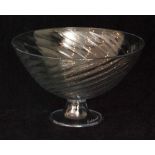 A large later 20th Century studio glass bowl by Dante Marioni in the Venetian taste with a wrythen