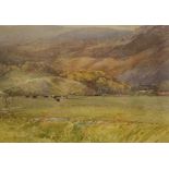 ERNEST ALBERT CHADWICK,RI (1876-1955) - Cattle grazing in a meadow, watercolour, signed, framed,