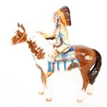 A Beswick Mounted Indian model 1391, black crest mark,