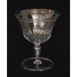 A later 20th Century studio glass goblet by Dante Marioni in the Venetian taste with a ribbon