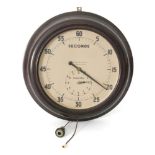 A 1940s or later circular brown Bakelite stop clock by Smith's English clocks Criclewood London