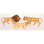 Three Beswick Wild Animals comprising a Lion (facing right) model 1506,