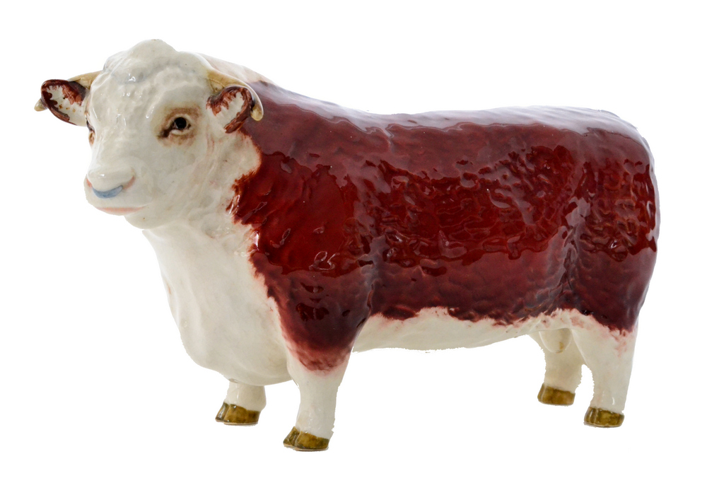 A Beswick Hereford Bull model 1363A and a Hereford Cow model 1360, both Ch of Champions, - Image 3 of 3