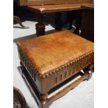 A small 17th Century style rectangular carved oak refectory occasional table,