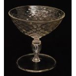 A later 20th Century studio glass bowl by Dante Marioni in the Venetian taste with a diamond