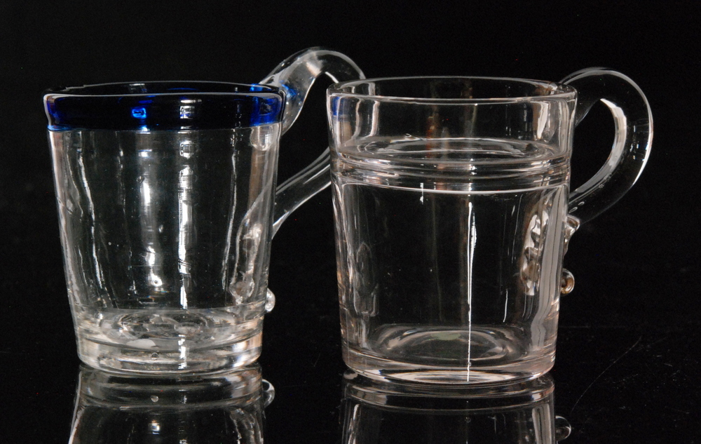 A late 18th Century clear crystal glass mug circa 1800,