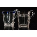 A late 18th Century clear crystal glass mug circa 1800,