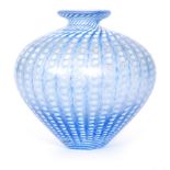 A later 20th Century Kosta Boda Artists collection glass vase of high shouldered form designed by