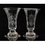 A pair of 18th Century jelly glasses,