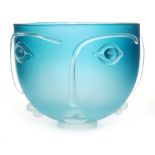 A large contemporary studio glass Visage bowl designed by Iestyn Davies for Blowzone with small