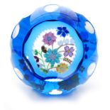 A late 20th Century limited edition Perthshire Paperweight titled Bouquet Overlay,