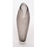 A contemporary Catherine Hough Contour glass vase of tapering sleeve form to a calla lily style