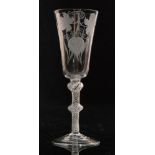 An 18th Century ale glass circa 1750,