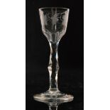 An 18th Century drinking glass circa 1775,