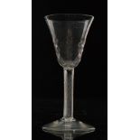 An 18th Century drinking glass circa 1760,